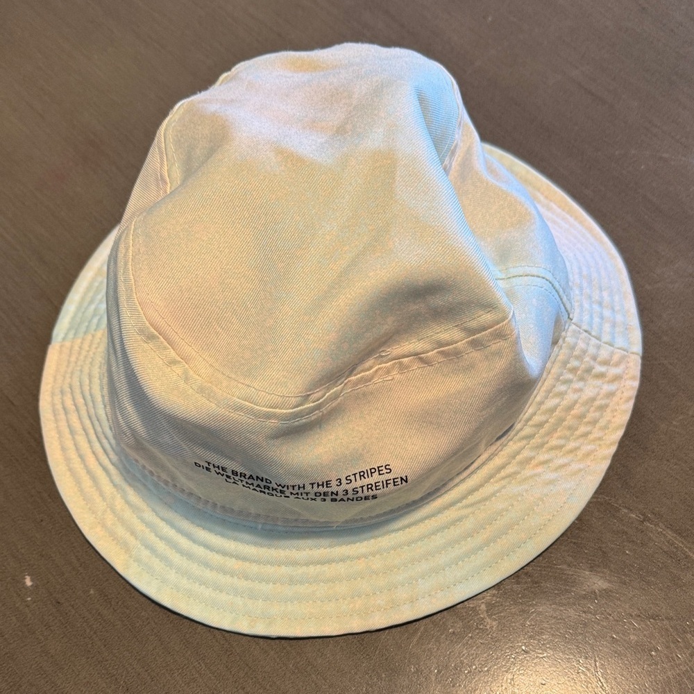 adidas Light Beige and Gray Reversible-Style Bucket Hat